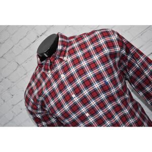 Polo Ralph Lauren Dress Shirt Men 2XB BIG Classic Fit Red Blue Plaids Cotton